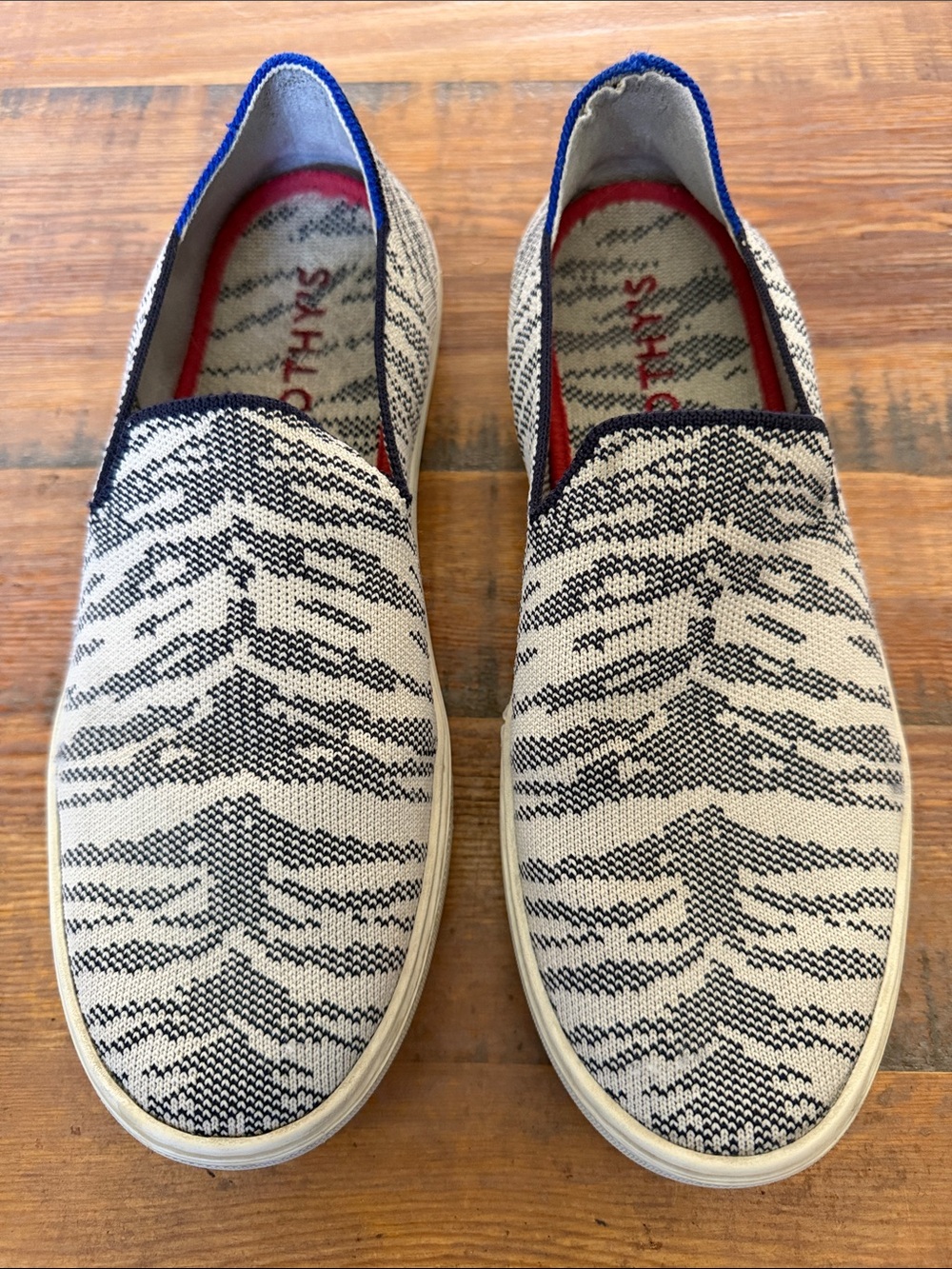 Rothy's RARE🔥Women’s Maritime Tiger Slip-On Sneaker (Retired Design) Sz 8.5